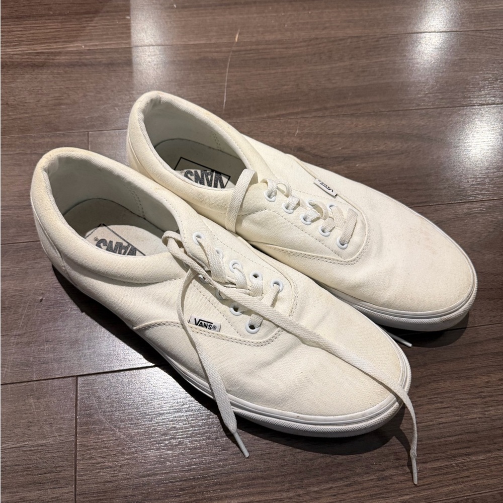 Vans Off-White Canvas Low-Top Sneakers